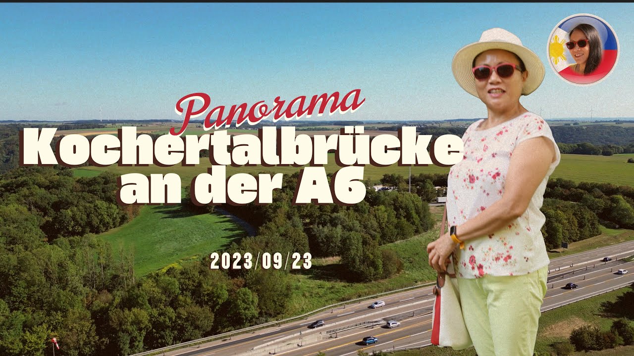 Panorama Kochertalbruecke A6 Hohenlohe Germany