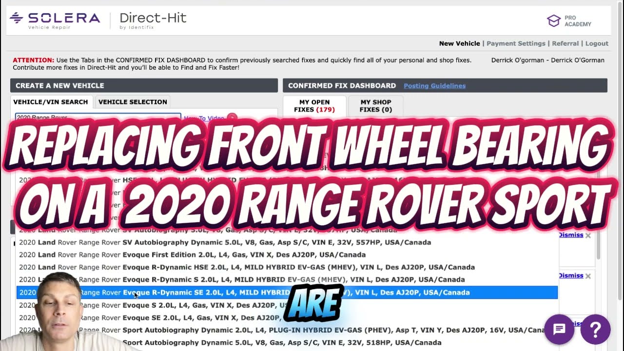 Wheel bearing replacement on a 2020 Land Rover Range Rover sport