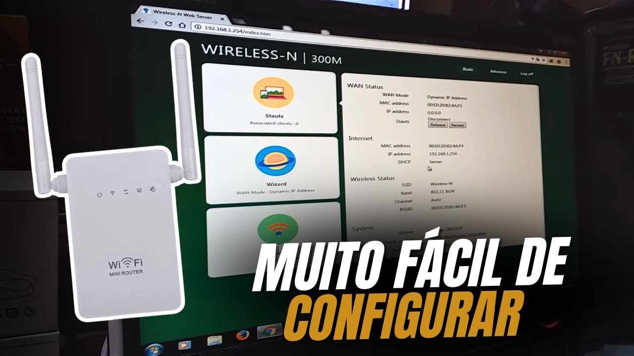 CONFIGURA&Ccedil;&Atilde;O REPETIDOR DE WI-FI WIRELESS 1200M