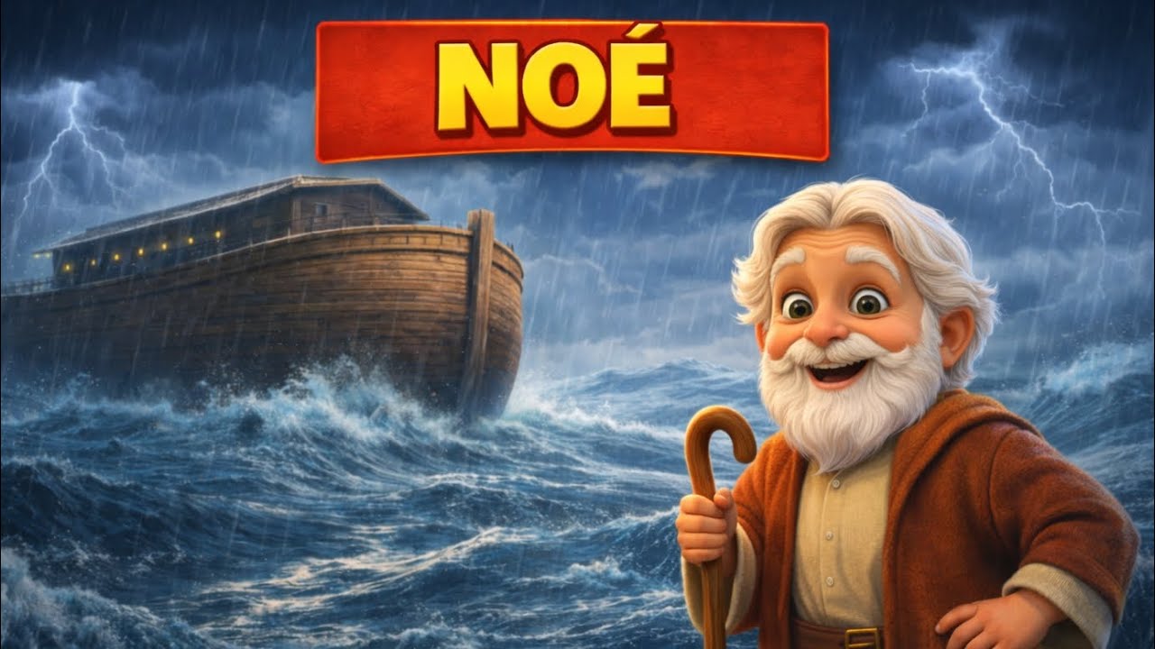  🌈 A História de Noé e a Arca | Música Infantil Cristã 🛶