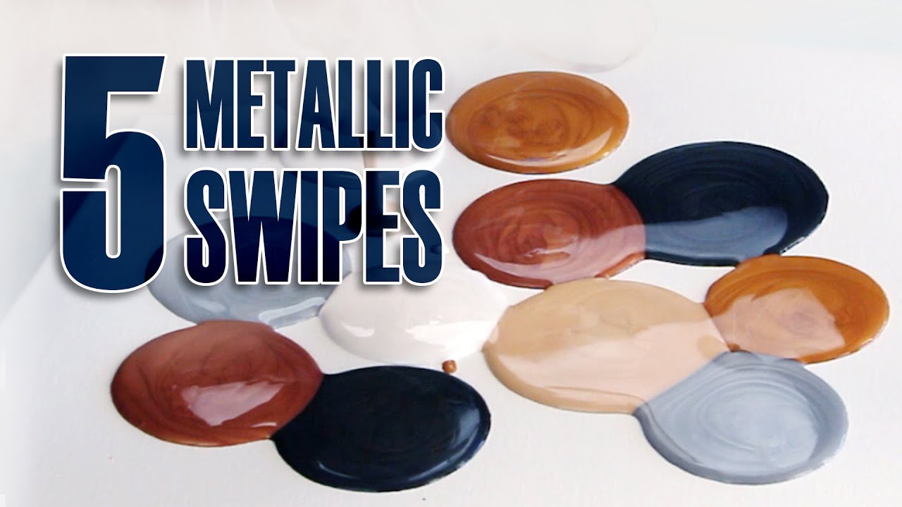 METALLIC Swipes - Acrylic Pour Painting Compilation! - BEAUTIFUL LACING