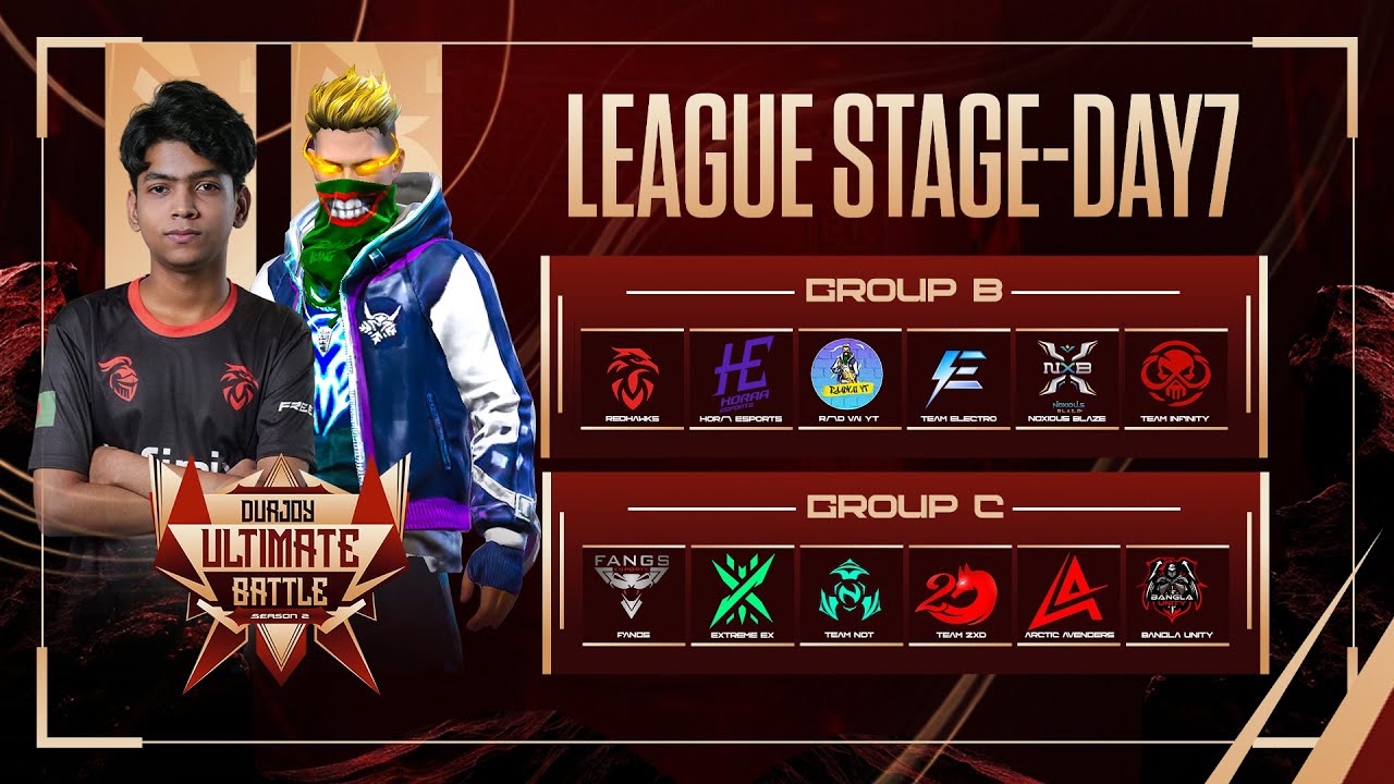 [🔴LIVE] DURJOY ULTIMATE BATTLE S-2 || LEAGUE-BvC ||FT.‪‪‪‪  @RedHawksOfficials @raadvaiyt829 