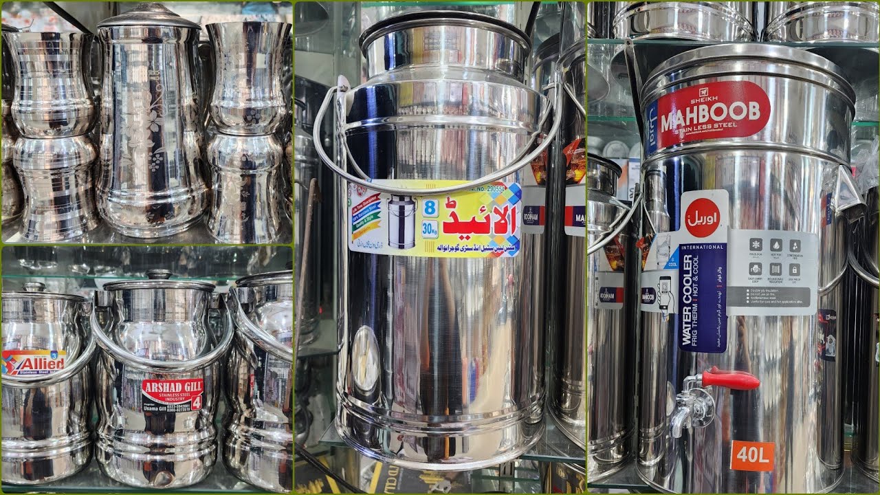 Low Price Stainless Steel Bartan Wholesale Market Gujranwala/Affordable Biggest Steel Crockery Shop
