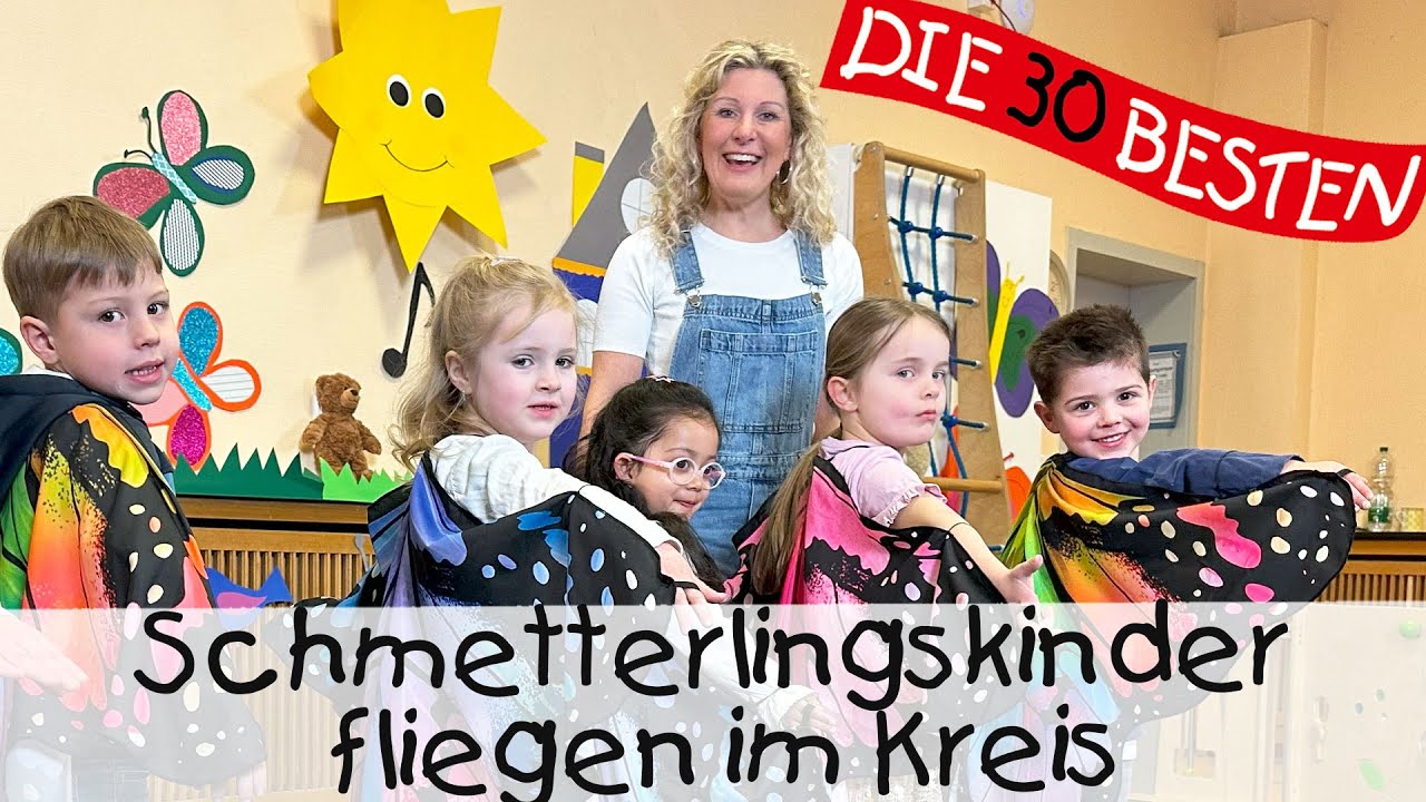 Schmetterlingskinder fliegen im Kreis - Singen, Tanzen und Bewegen || Kinderlieder