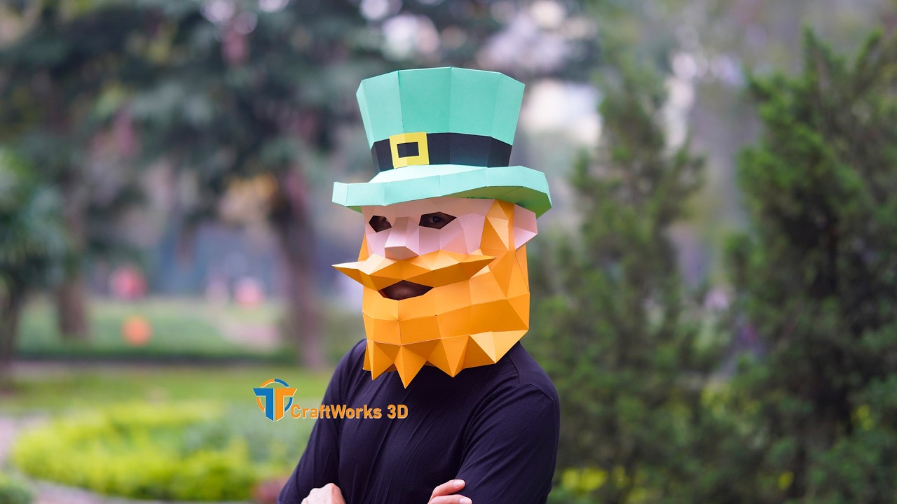 How to Make a Leprechaun Mask Papercraft | DIY St. Patrick&rsquo;s Day Mask