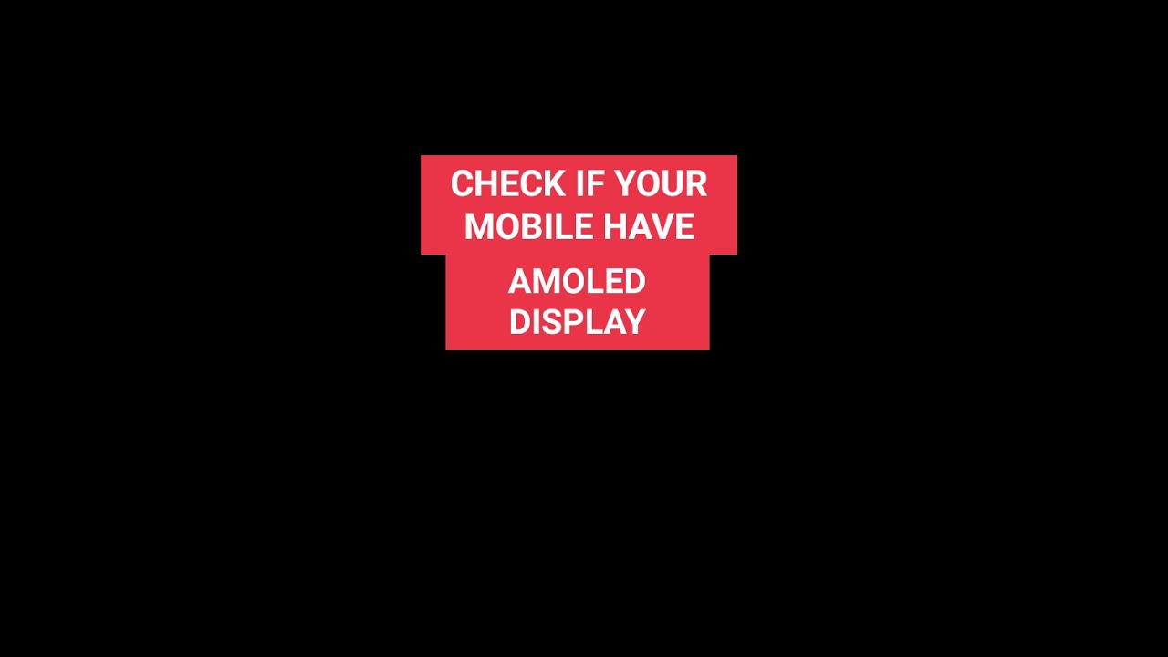 Amoled display test