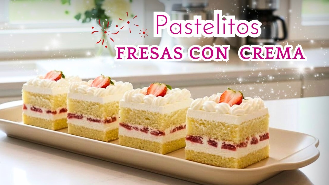 ¡GANA DINERO con estos Pastelitos de Fresa y Crema! 🍓💰 Receta para mesas de postres