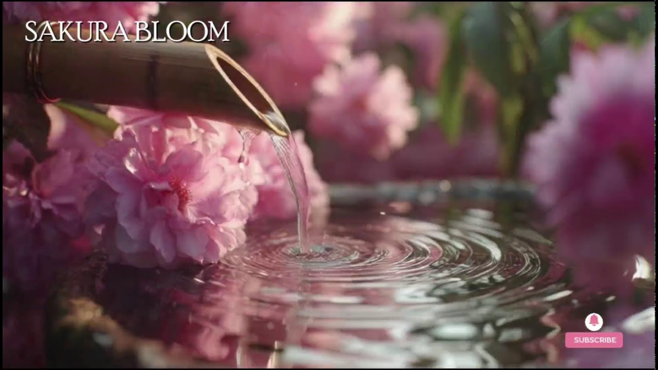 🔴 桜ブルーム – 癒しのピアノと日本の自然音 | 瞑想と安眠の音楽 Healing piano + nature sounds Jepang.