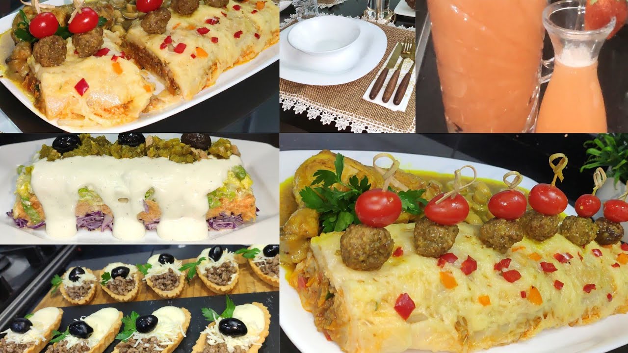 وصفاتنا لليوم الرابع من رمضان  2023 🌛رولي بطاطا محشي   بالخضر و كيكة السلطة  مع شربات الفراولة