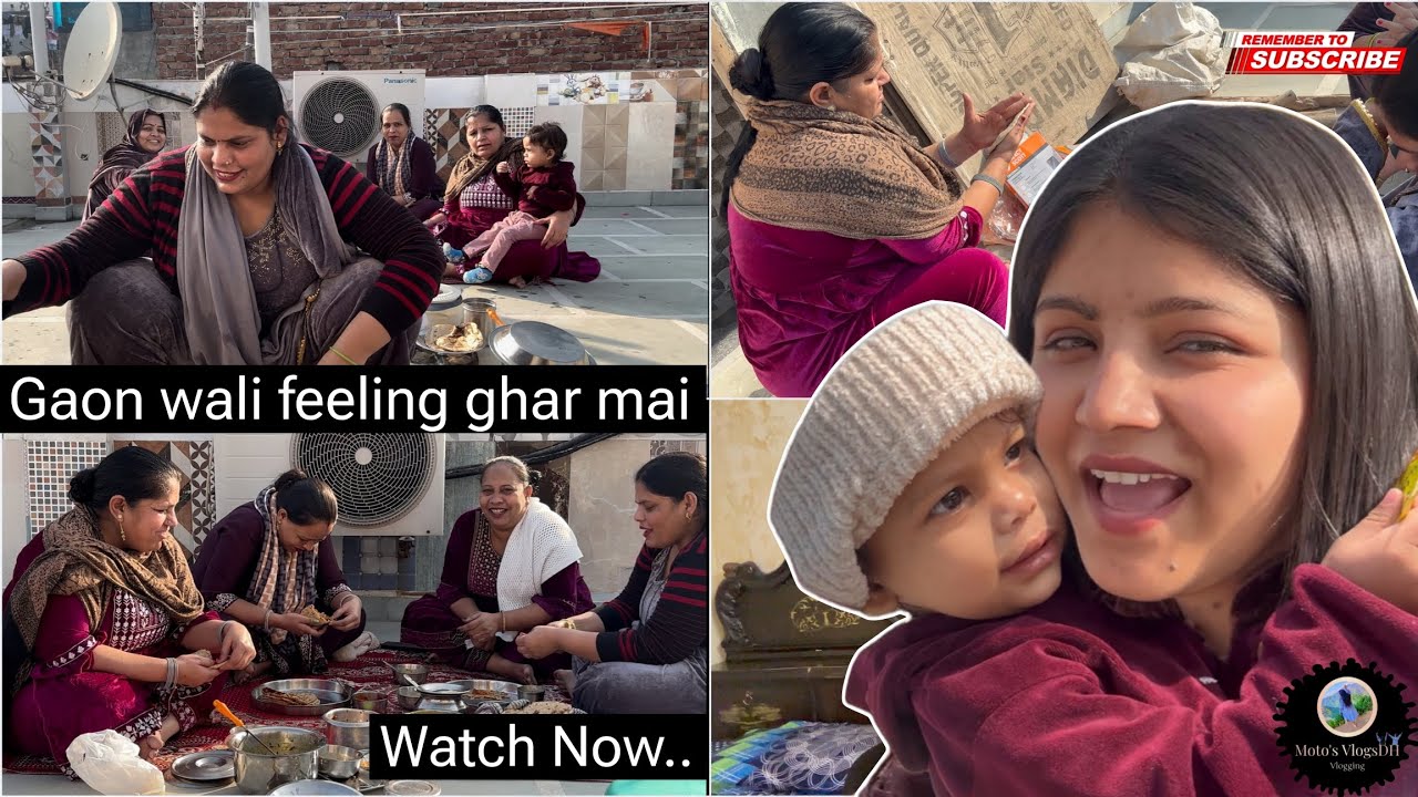 Gaon wali feeling ghar mai 🙌|| Milke bnaya sabne khana 🤝||Family' vlog ||@MotosVlogsDH