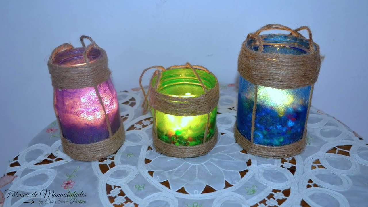 Falso esmerilado de color. Yute. Diy. Fábrica de Manualidades