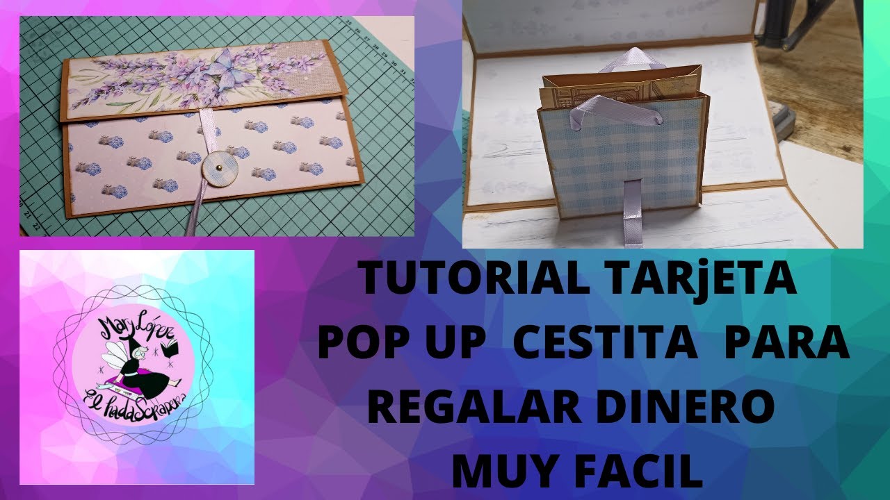 TUTORIAL TARJETA CESTITA POP UP PARA REGALAR DINERO MUY FACIL/ pop up card to give money very easy