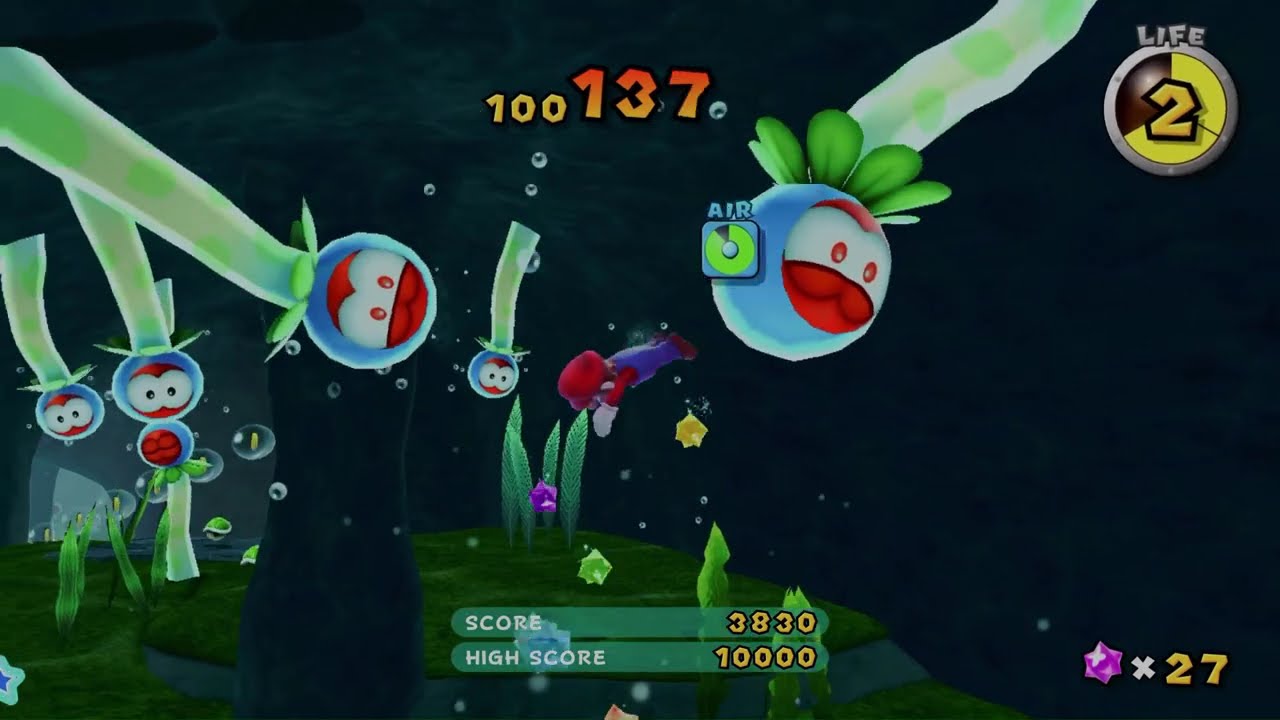 Super Mario Galaxy 2 - Slimy Spring Galaxy: The Chimp's Coin Challenge (Prankster Comet)