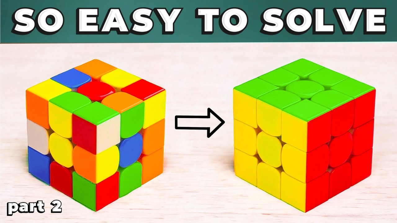 HOW TO SOLVE 3x3 RUBIKS CUBE | The Easiest Way | Tutorial Part 2
