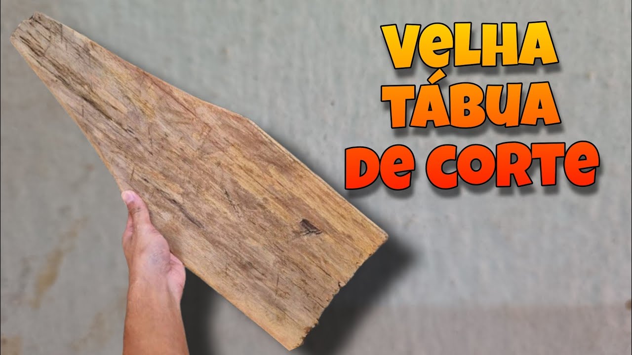 Restauração de uma tábua de corte danificada 