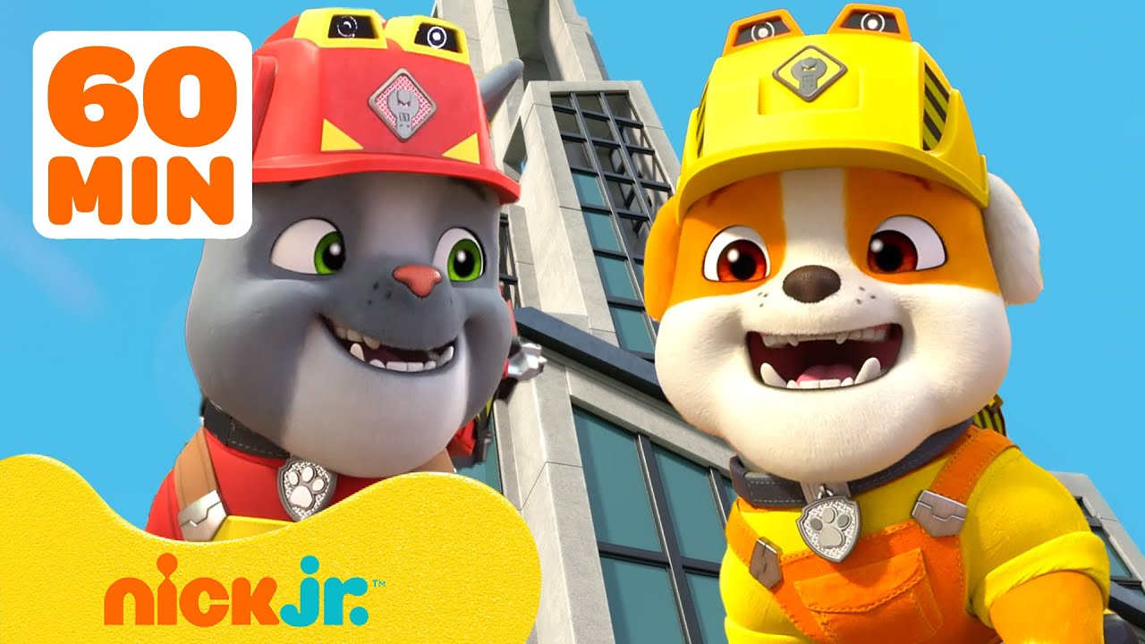 Крепыш и команда | Лучшие моменты Руббла в новых сериях «Rubble & Crew»! 👷‍♂️ | Nick Jr. Cyrillic
