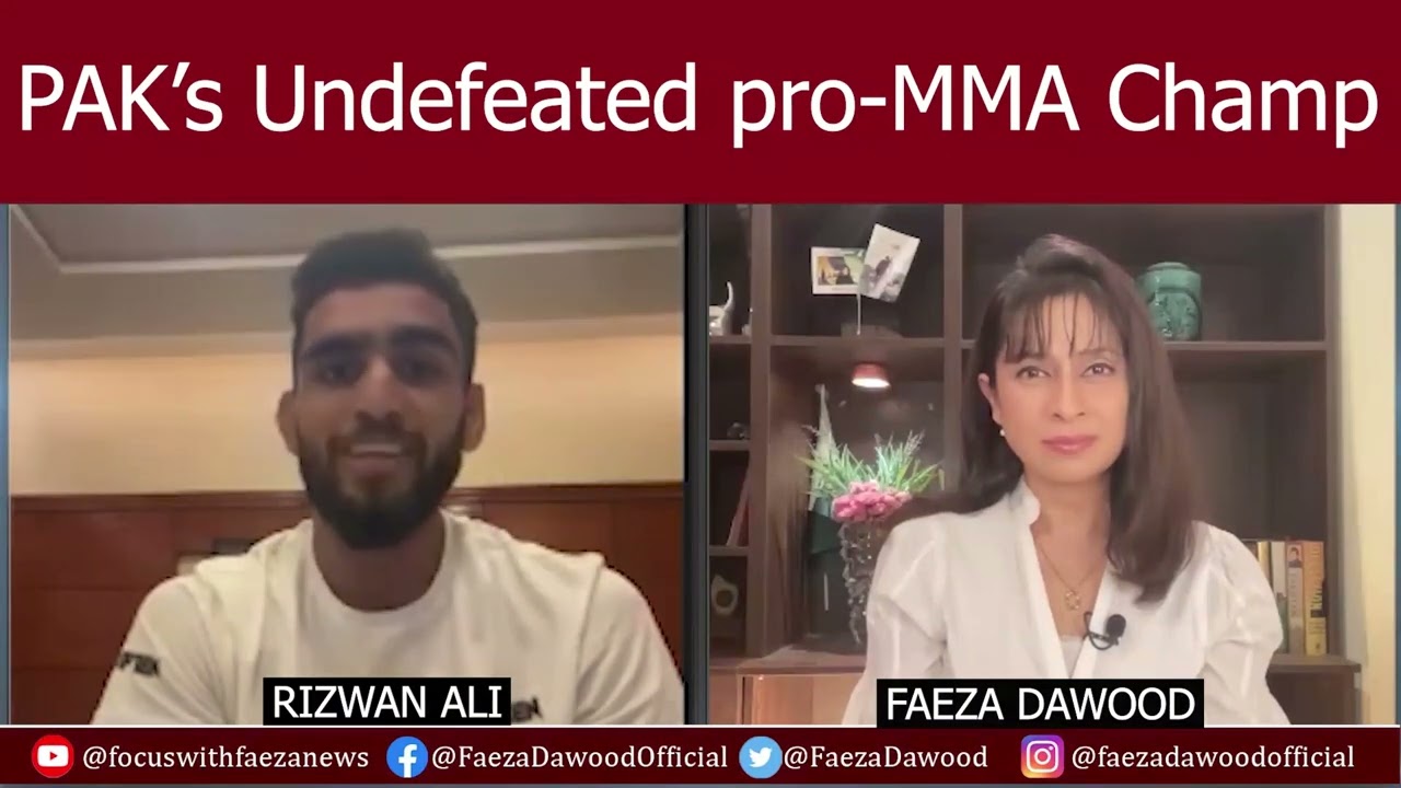 Rizwan Ali - Pakistan's "undefeated" pro-MMA champ | Pak vs India combat fight | Faeza Dawood