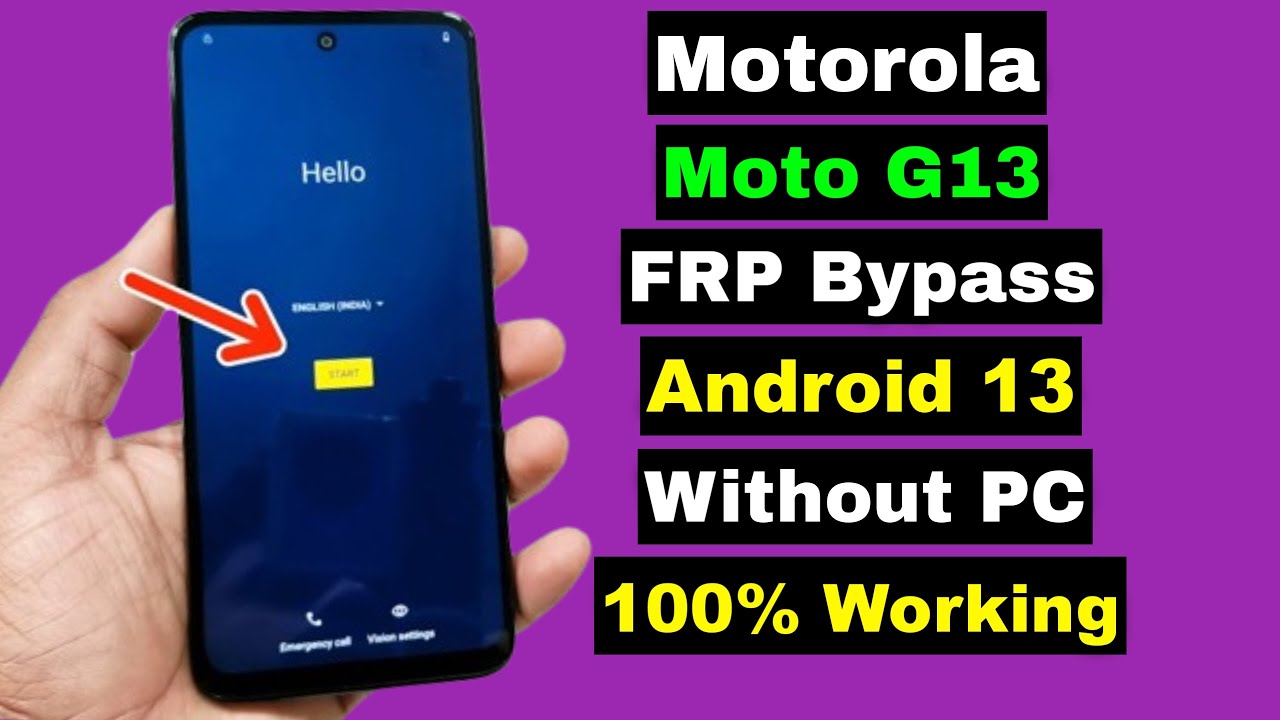 Motorola Moto G13 FRP Bypass Android 13 Without PC | Motorola Moto G13 FRP Google Account Unlock