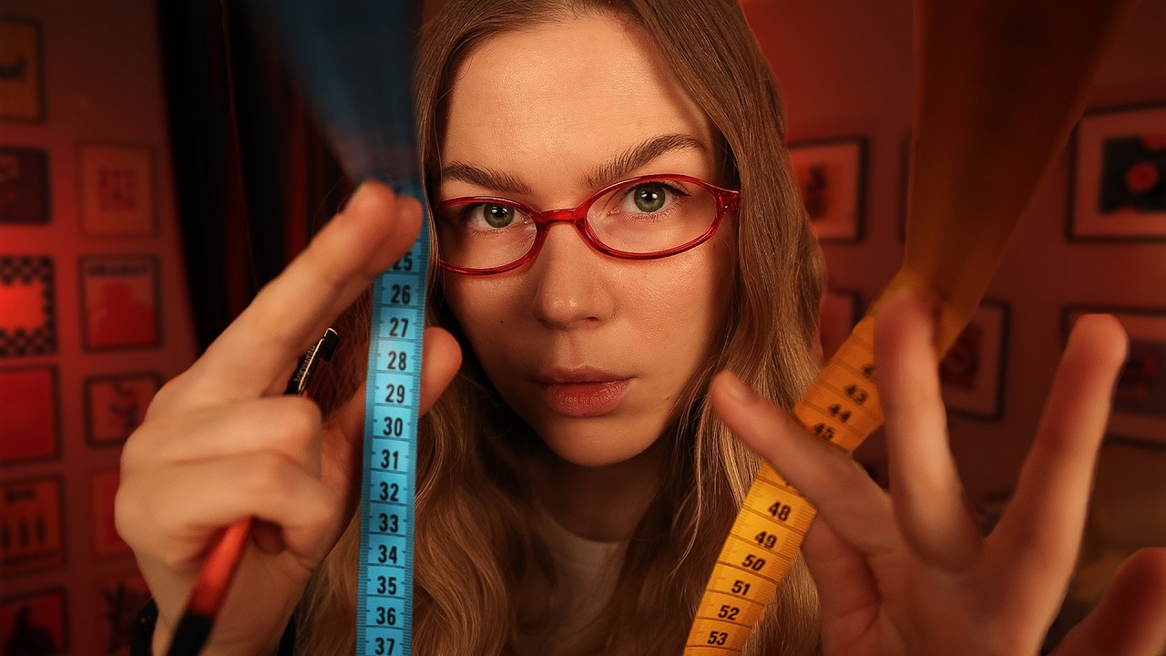 ASMR Relaxing Face Massage Then Face Measuring (Personal Attention)