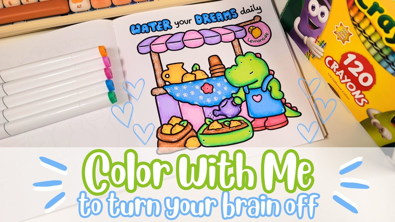 Color With Me For Beginners With Relaxing Piano Music 🎵🖍️