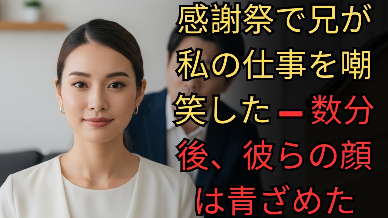 感謝祭で兄が私の仕事を嘲笑した — 数分後、彼らの顔は青ざめた