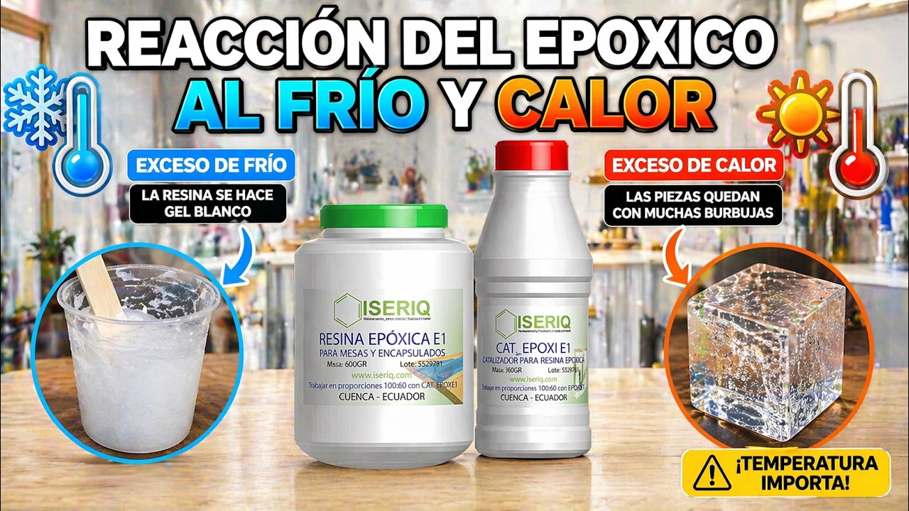 🤓 EFECTO DEL FRÍO 🥶 Y EXCESO DE CALOR 🥵 EN LA RESINA EPOXICA l ISERIQ 😎