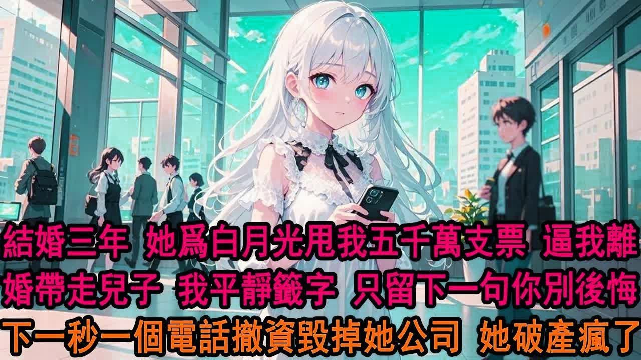 為了白月光，她推來5000萬支票：離婚吧 兒子你帶走，我不能辜負阿誠。我點點頭：你不要後悔。她不知道的是，我是首富獨子，拿到離婚證那天，我一個電話毀掉柳如煙公司所有系統 破產後她瘋了