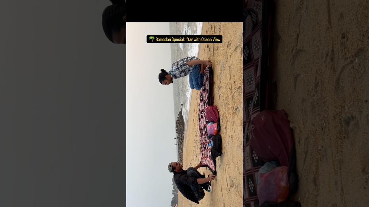 🌅 Iftar at the Beach | Peaceful Ramadan Vibes #ramadan #ramadhan #islamic #iftar #minivlog #shorts