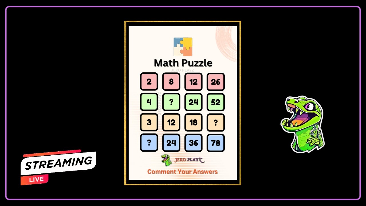 Maths Puzzle Live | Only 3% Genius Can Solve These! | Missing Number Challenge