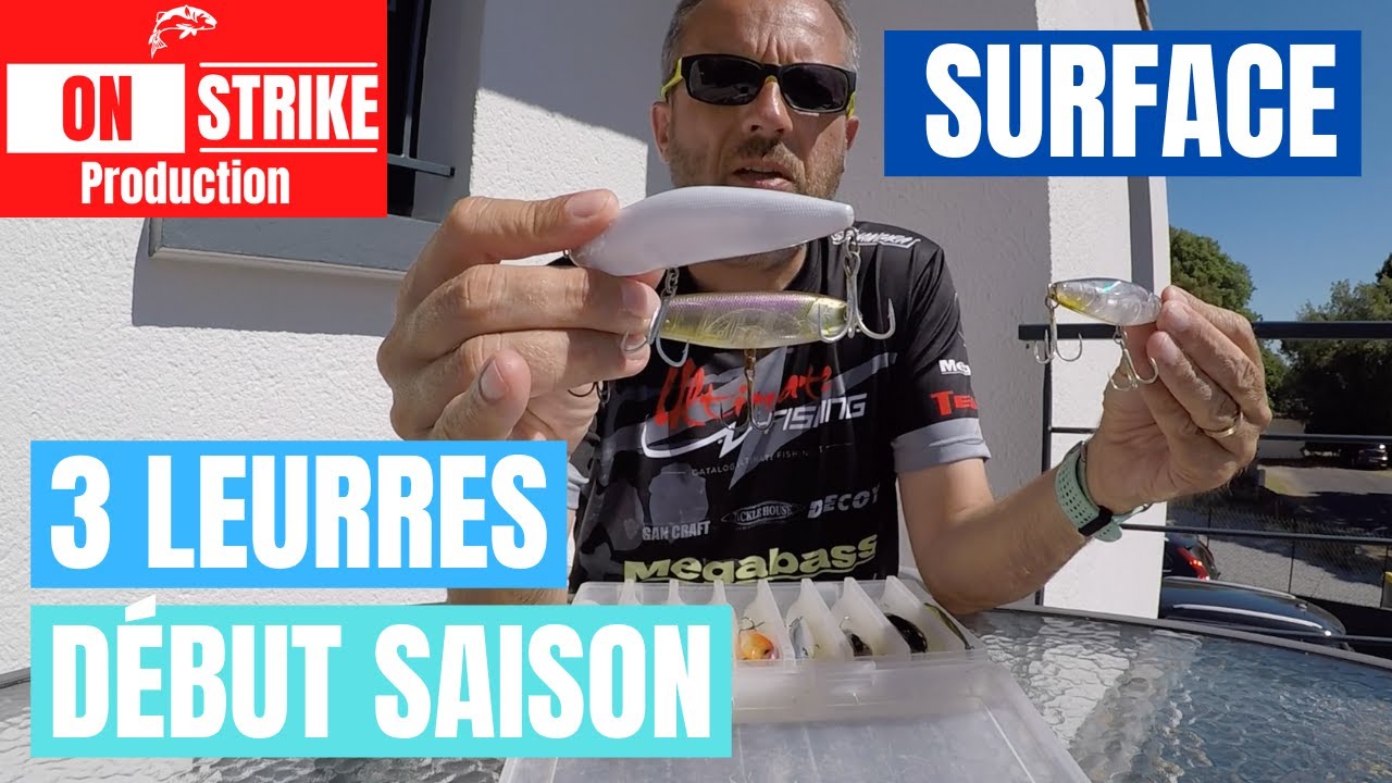 P&Ecirc;CHE du BAR du BORD: mes 3 LEURRES de SURFACE pour r&eacute;ussir son d&eacute;but de saison