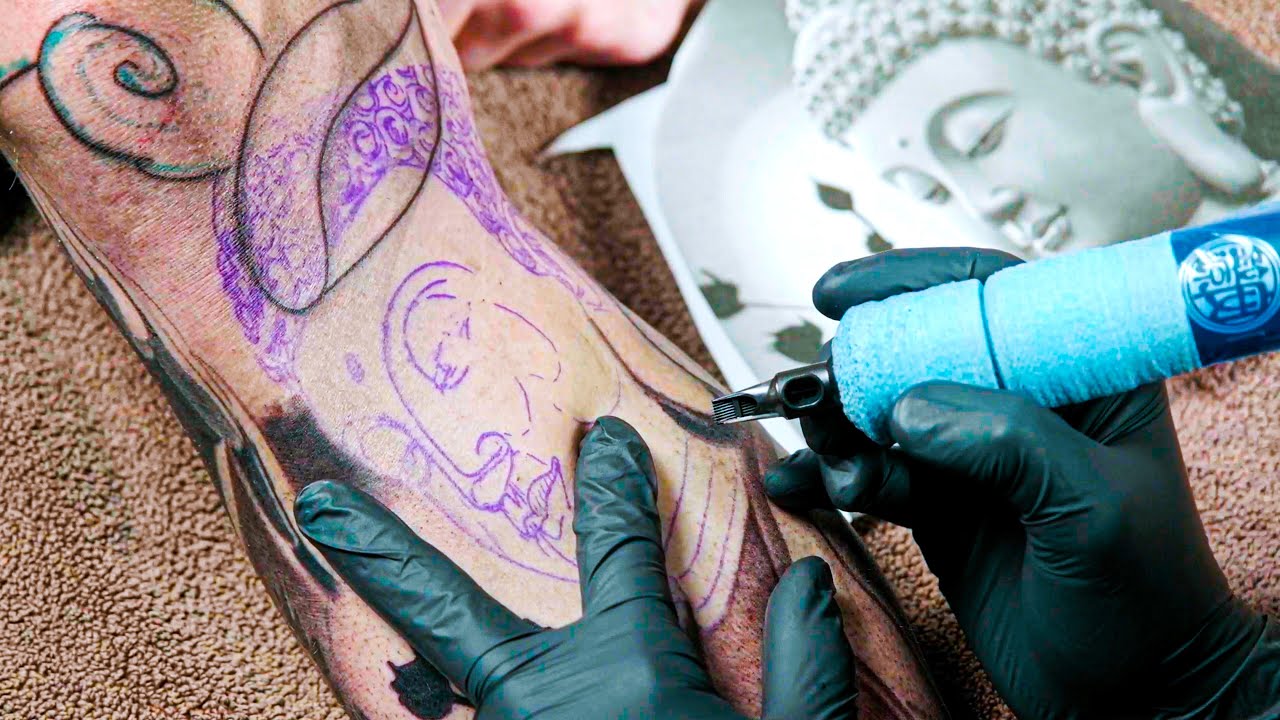 2 DAYS TATTOO TIMELAPSE 4K! | Hyper-Realistic Leg Sleeve