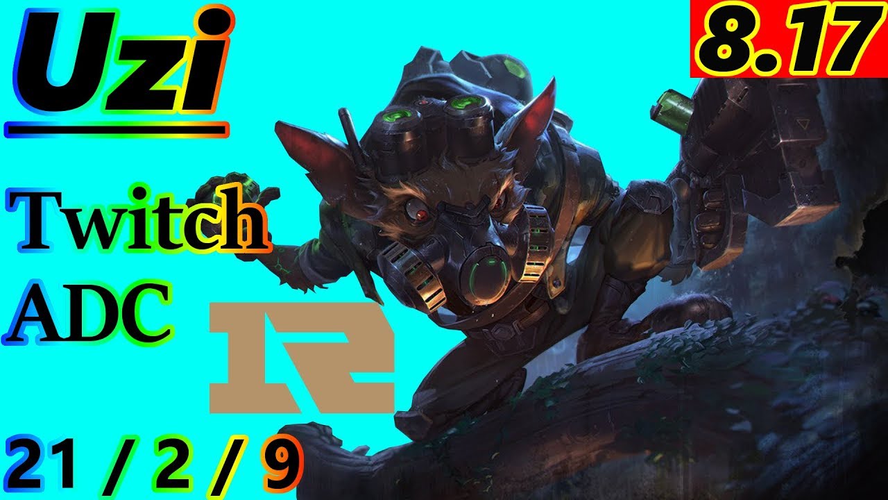 Uzi as Twitch ADC - S8 Patch 8.17 - KR Challenger - Full Gameplay
