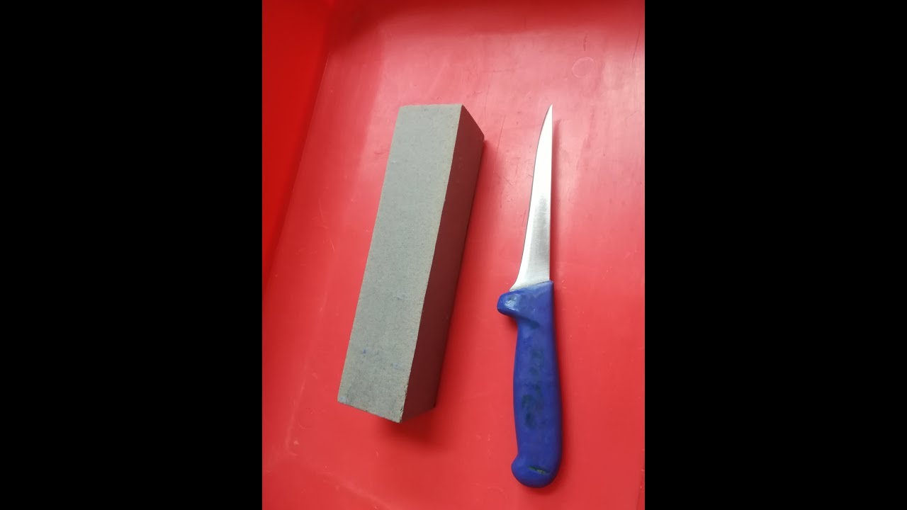 Como afilar un cuchillo paso a paso (con piedra manual)  El taller del carnicero