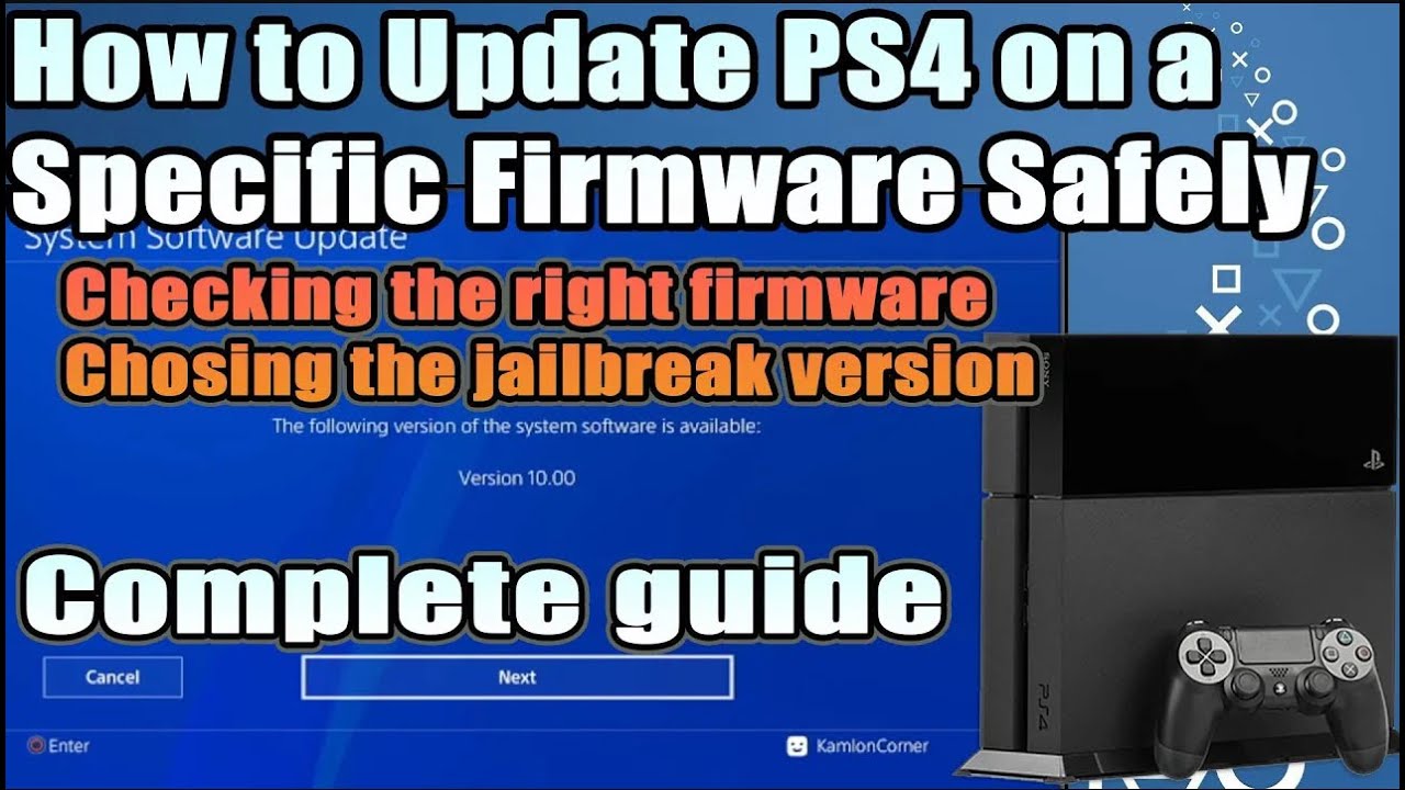 Как безопасно обновить PS4 | Выбор конкретной прошивки