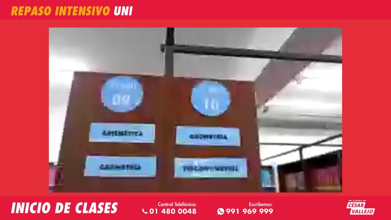 REPASO INTENSIVO UNI - INICIO DE CLASES