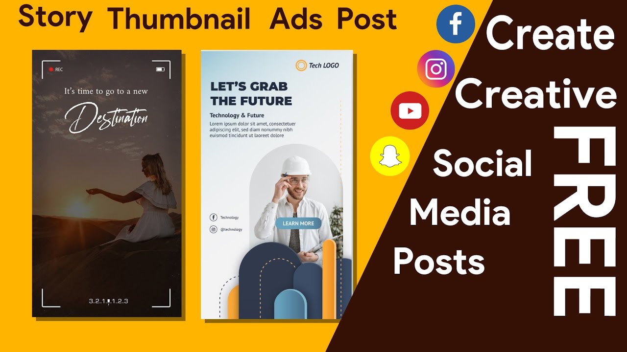 How To Create Creative Social Media Posts, Stories Free 2021