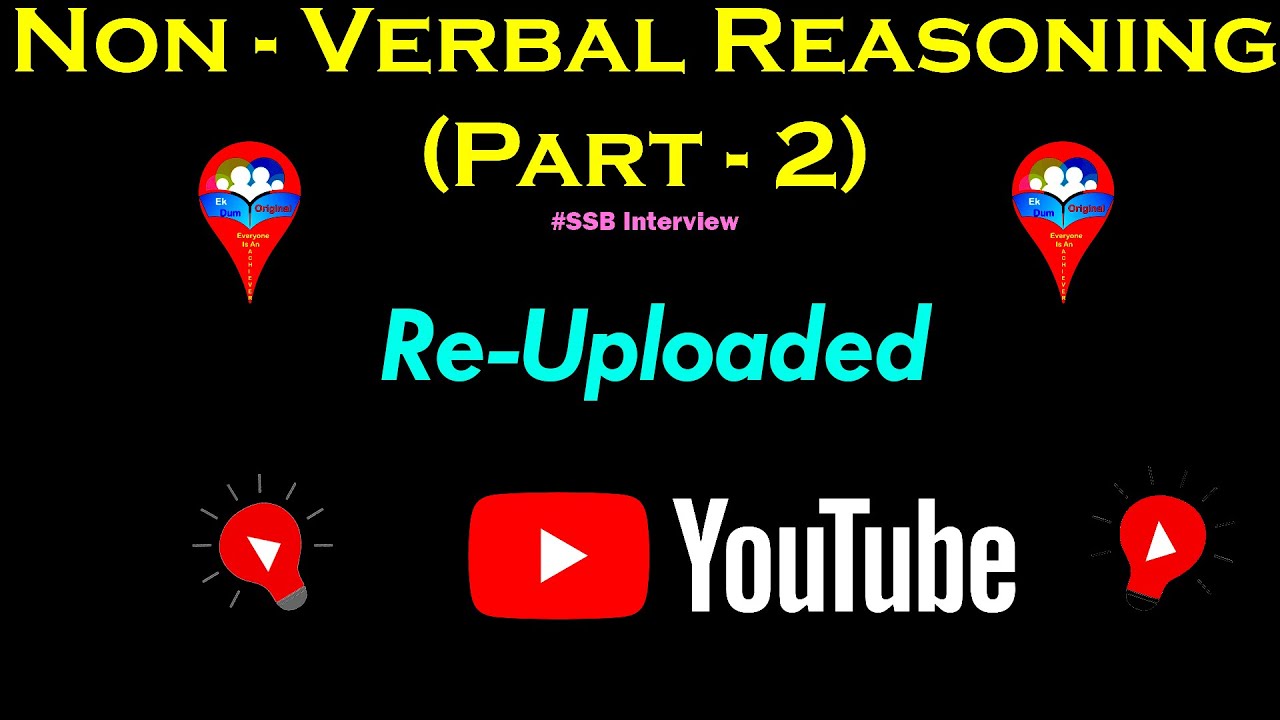 [Re-Upload] Non-Verbal Reasoning (Part - II) || For Intelligence Test in SSB Interview || Hindi