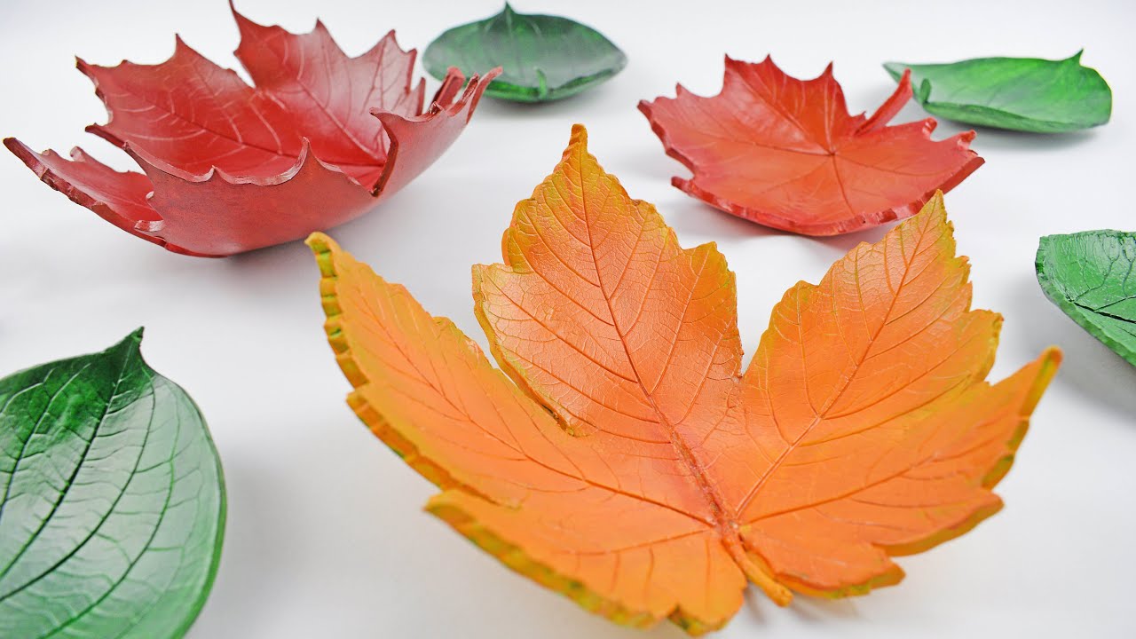 DIY Leaf Bowls 🍁 Air Dry Clay Idea for Beginners 🍂 Things To Make With Air-Dry Clay🍁 Fall Home Decor