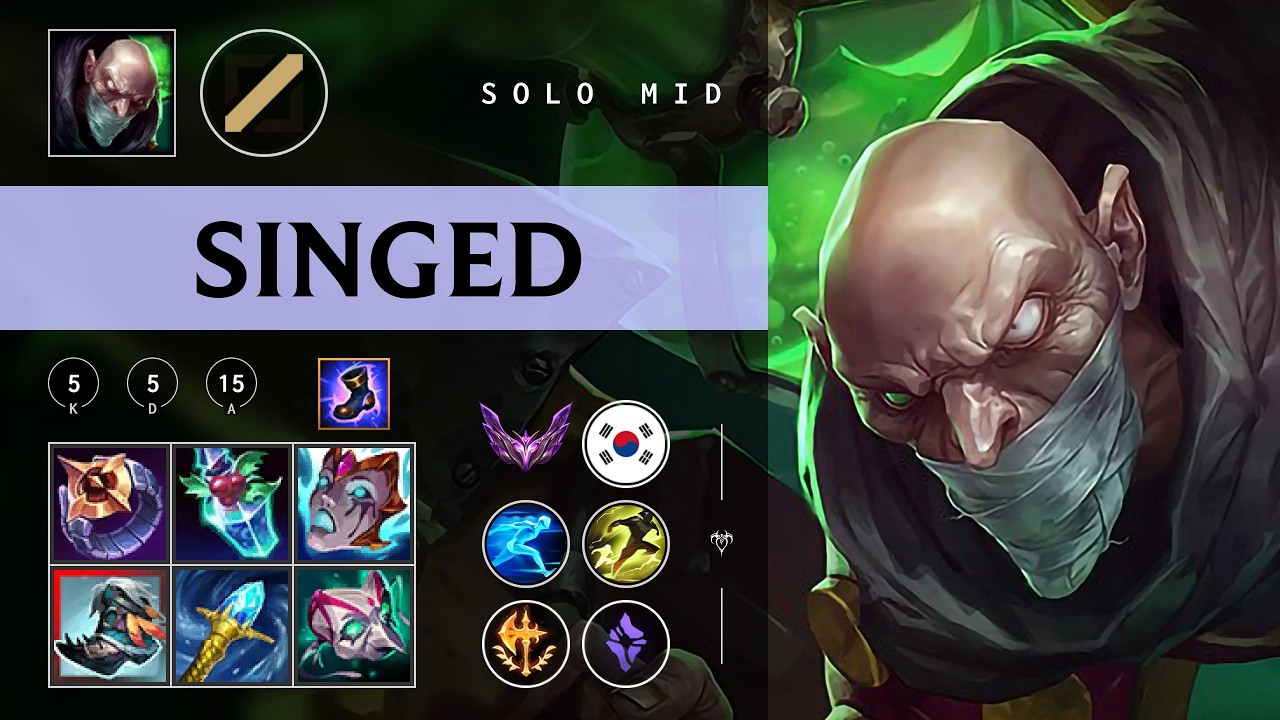 Singed Mid vs Talon - KR Master Patch 26.05