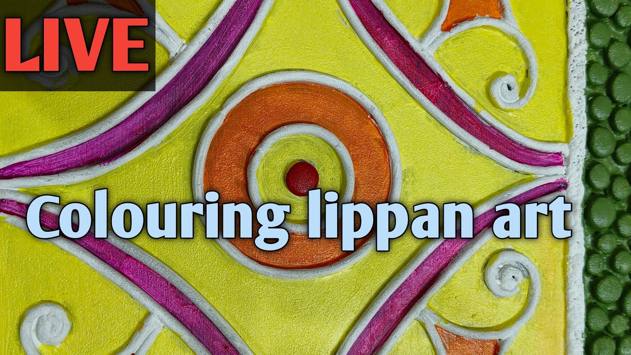Colouring lippan art # lippan art #live #craftvideo #youtube