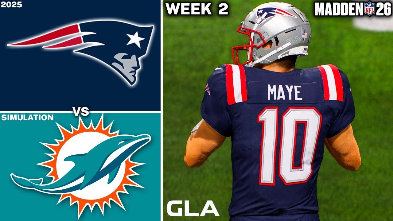 Patriots vs. Dolphins | Week 2 Simulation | Madden 26 PS5 Gameplay