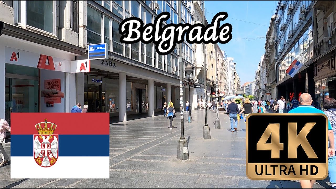 【4K Walk in Serbia】Belgrade City Walk, Walking through Eastern Europe's leading tourist cities