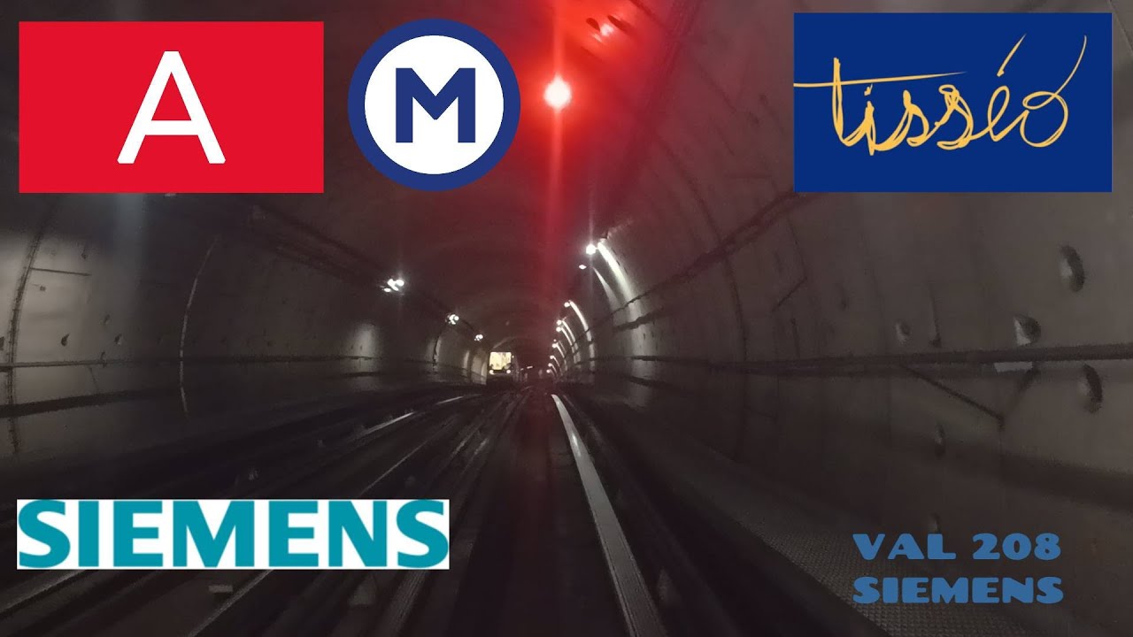 TISSÉO TRAJET 📹 EN MÉTRO LIGNE A 🟥 ENTRE BASSO CAMBO ET➡️JEAN JAURÈS EN SIEMENS VAL 208 
