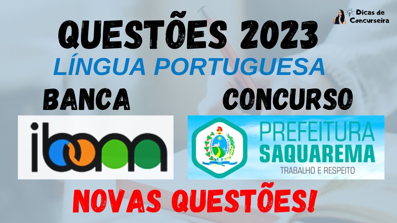 QUEST&Otilde;ES RECENTES BANCA IBAM | Concurso Saquarema 2023 - PARTE 2
