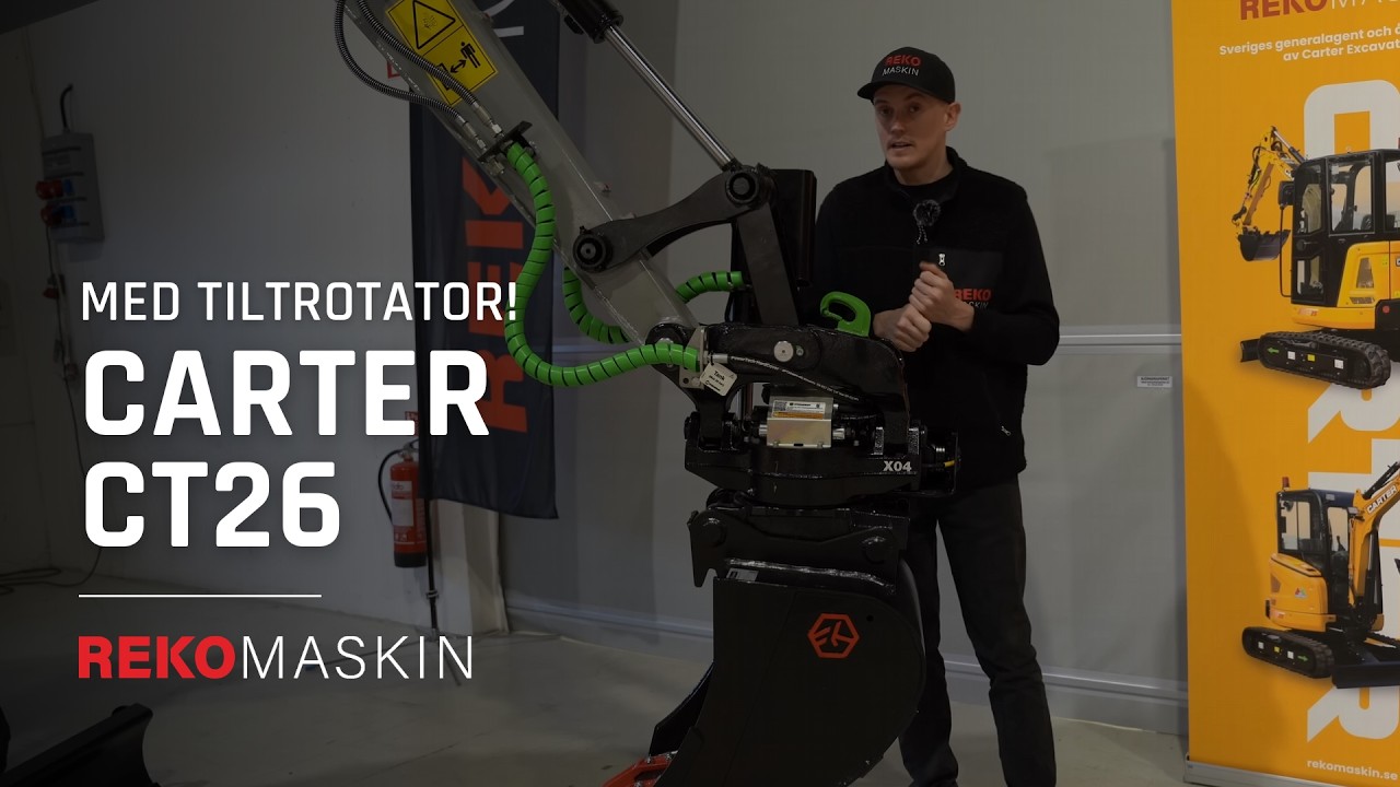 Rekomaskin Carter CT26 minigrävare med Steelwrist tiltrotator