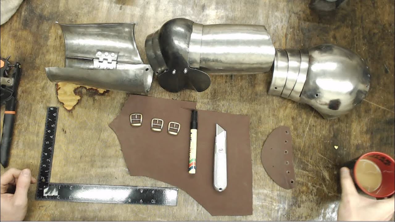 Medieval arm harness build - Vambrace and wrapper strapping