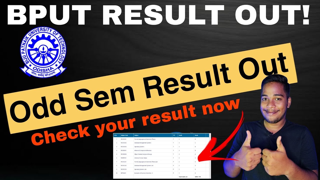 Big news:Bput result out||Bput odd sem result out||Bput btech result