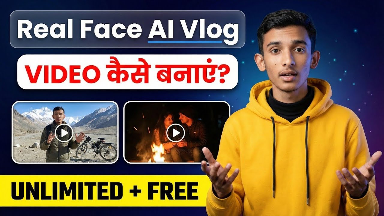 Real Face AI Vlog कैसे बनाएं | Realistic AI Vlog Tutorial in Hindi | Full Guide