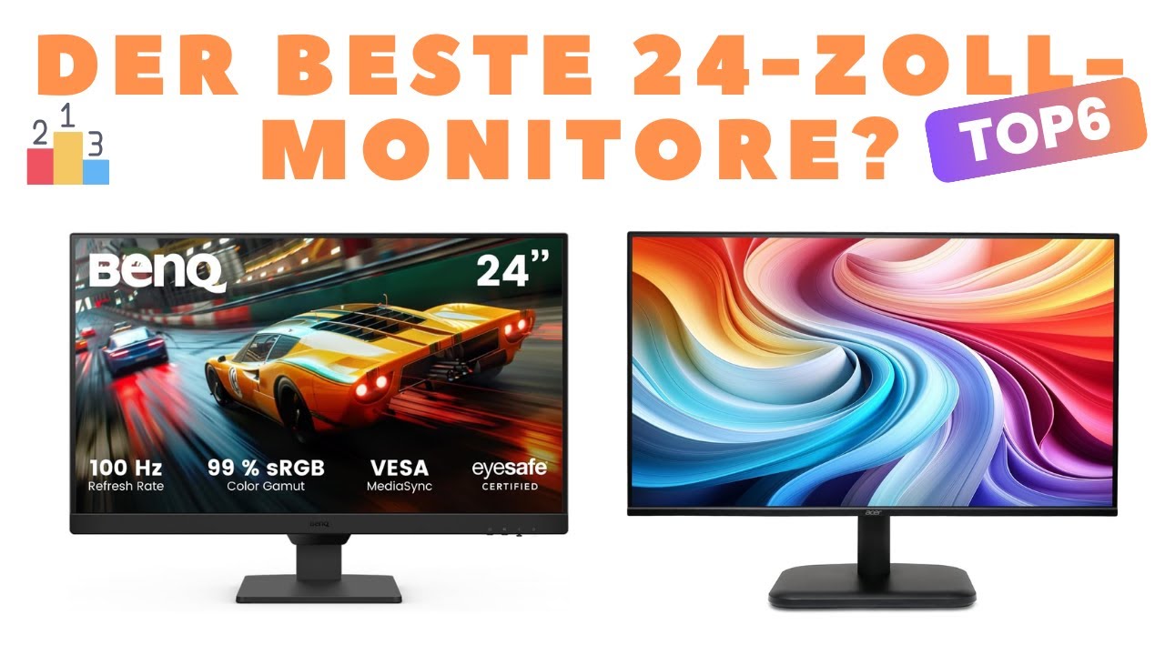 Die 5 besten 24-Zoll-Monitore | Hohe Bildwiederholrate & IPS-Panel: Optimal für Arbeit und Gaming!