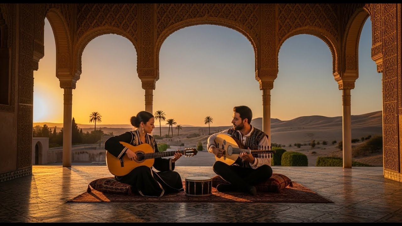 Calm by the morocco Coast | Instrumental Arabic Oud & Spanish Guitar